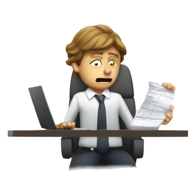 payroll manager stressed at work sticker