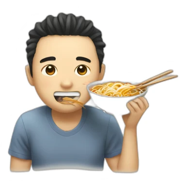 Tanaka eat ramen sticker
