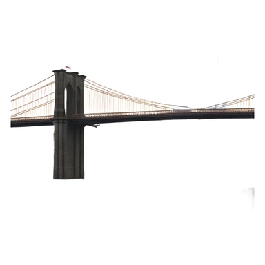 Brooklyn golden bridge seen from the coast sticker