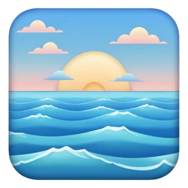 A sea in blue pastel colors sticker