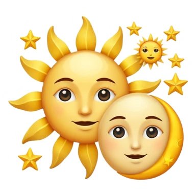 Sun moon and stars sticker