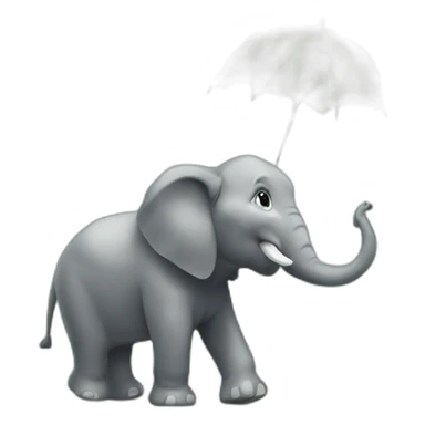Chat sur un éléphant sticker