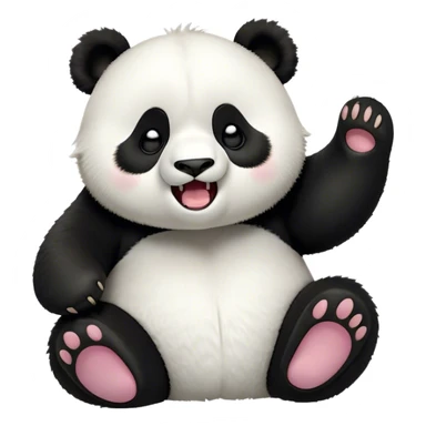 Cinematic Cute Yawning Panda Portrait Emoji, Head tilted slightly with a dramatic, wide-open yawn, showcasing a soft, plush black and white Fur with droopy ears, round eyes barely open in drowsy contentment, Simplified yet irresistibly adorable features, highly detailed, glowing with a soft, cozy glow, high shine, relaxed yet expressive, stylized with a touch of gentle whimsy, bright and endearing, soft glowing outline, capturing the essence of a sleepy yet affectionate panda, so drowsy it feels like it could stretch right out of the screen and curl up for a nap! sticker