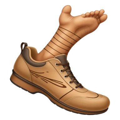 a shoe with a foot inside, stepping and showing a clear shoe print below. and leg with motion line







 sticker