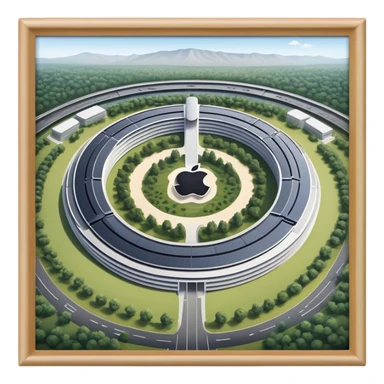 apple park aerial sticker