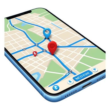 GPS map on iPhone sticker