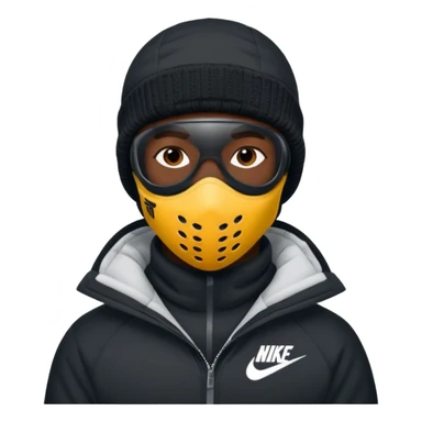 Nike ski mask black man sticker