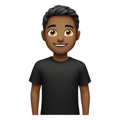 smiling boy in black shirt sticker