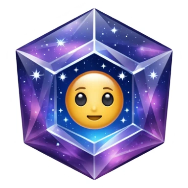 Galaxy within a crystal sticker
