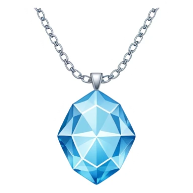 Light blue crystal necklace sticker