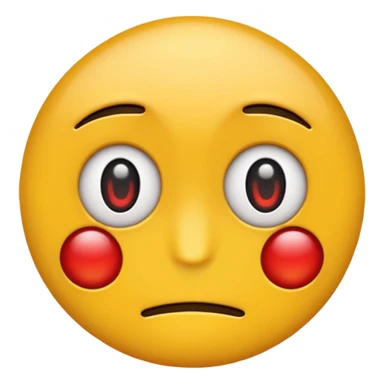 Emoji con todo los ojos de rojo callado sticker