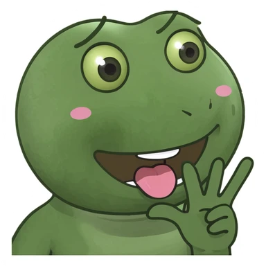 tongue out and hands beside emoji sticker