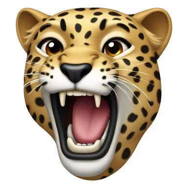 leopard roaring  sticker