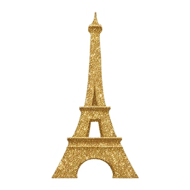 Golden and glitter Eiffel Tower sticker