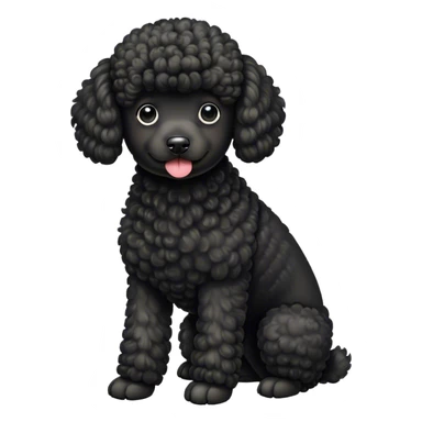 black poodle sticker