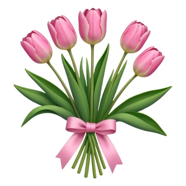 Baby Pink tulips tied sticker