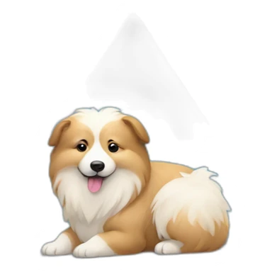 Iceland Sheepdog spitz triangle hears sticker