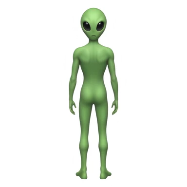 alien rear view standing sticker