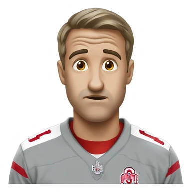 Ohio state fan anxious about the game outcome  sticker