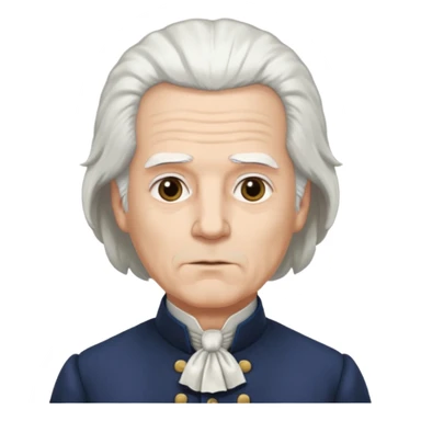 founding father with white hair sticker