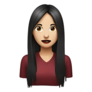 bleeding-nose-dark-hair sticker