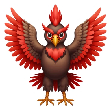 Tengu – Red-faced spirit with long nose and wings. sticker