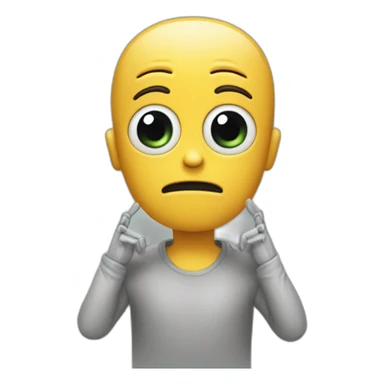 squeletton with hands on head sticker