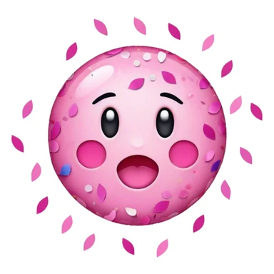 pink confeti emoji sticker