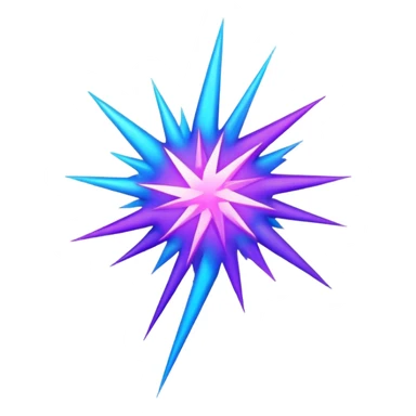 Blue and purple sparks sticker