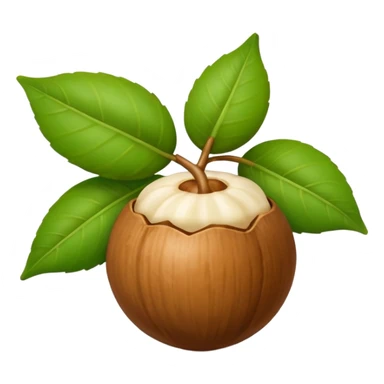 macadamia nut with leaves sticker