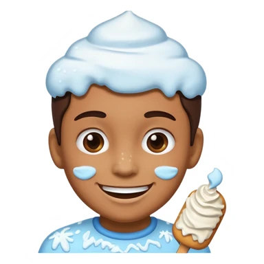 Frosting all over face sticker