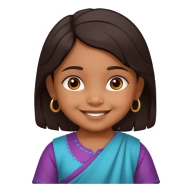 create a indian baby girl child sticker