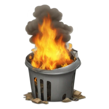 Israel in burning trash sticker