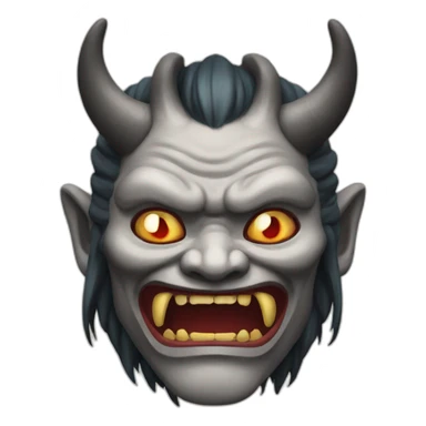 Japanese demon sticker