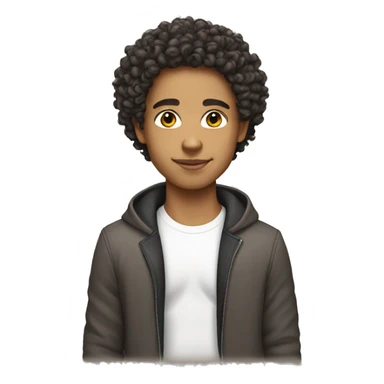lightskin with curly hair sticker
