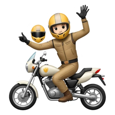 motorcyclist in helmet dancing sticker
