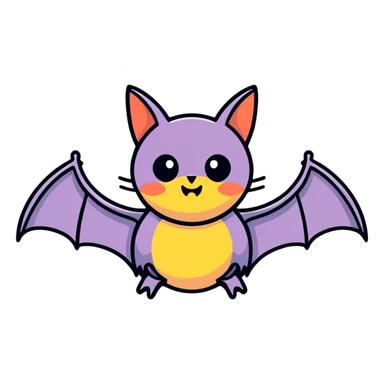 Goth emoji of a bat.  sticker