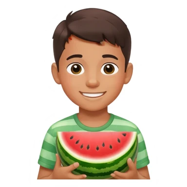 Make boy with watermelon in love  sticker