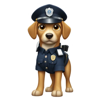Dog as a cop sticker