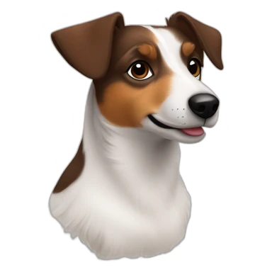 Jack Russell with berger australien marron sticker