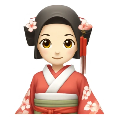 a shinto miko shrine maiden sticker