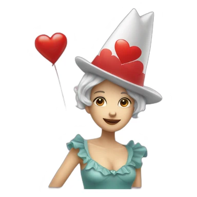 fleur de la coeur with party hat sticker
