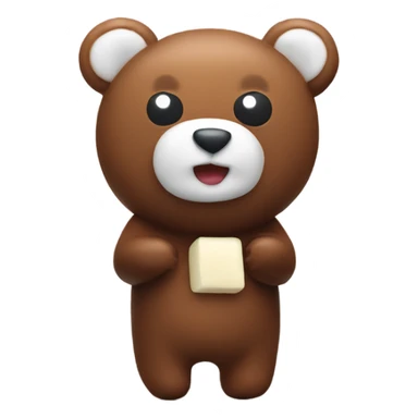 Bear-shaped marshmallows sticker