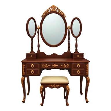 an old fashioned simple dressing table sticker