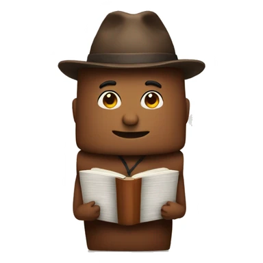 Brown chest with  books sticker