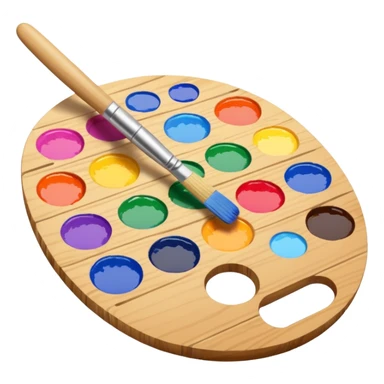 Palette with brush sticker