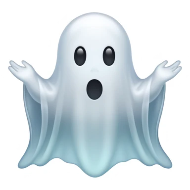 floating flying ghost emoji  sticker