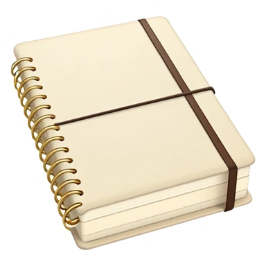 Ivory notebooks and planner stack cream and gold accents  sticker