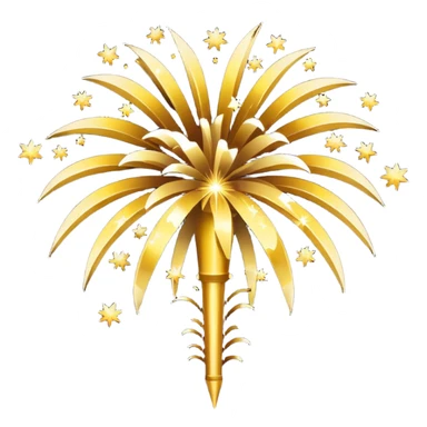 Gold fireworks sticker