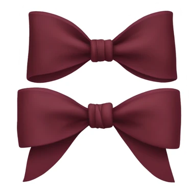 Burgundy coloured bow sticker